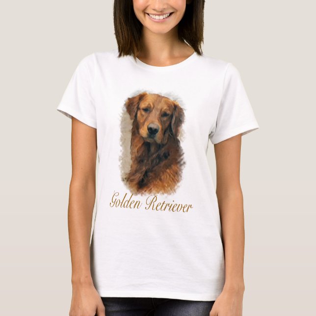 Golden Retriever Kunst Geschenke T-Shirt (Vorderseite)