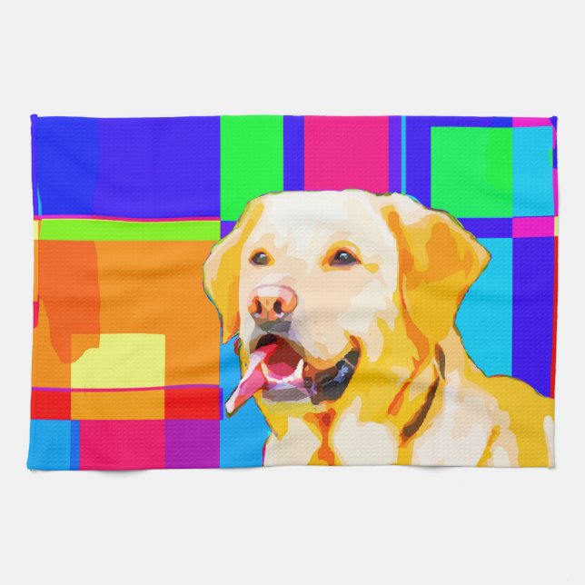 Golden retriever-Kunst Geschirrtuch (Horizontal)
