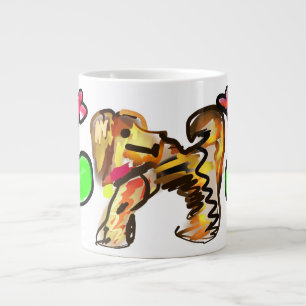 Golden-Retriever-Kunst Jumbo-Tasse