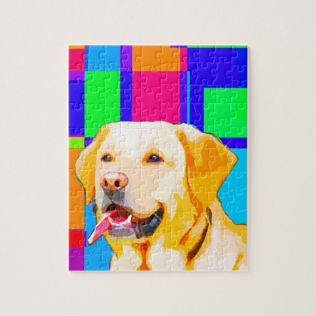 Golden retriever-Kunst Puzzle (Vertikal)
