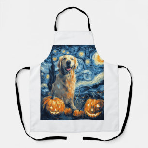 Golden Retriever Kürbis Sternennacht Hundemama Van Schürze
