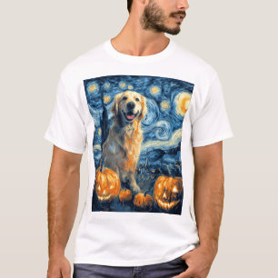 Golden Retriever Kürbis Sternennacht Hundemama Van T-Shirt