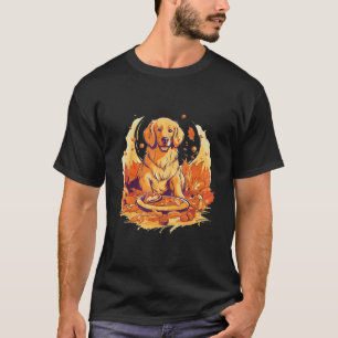 Golden Retriever Kürbiskuchen Thanksgiving Day Hun T-Shirt