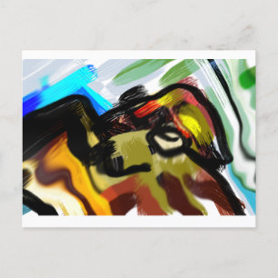 Golden Retriever läuft frei Postkarte