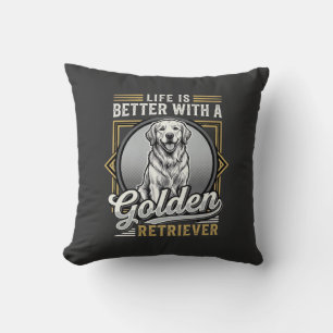 Golden Retriever Leben Ist Besser Hund Kissen