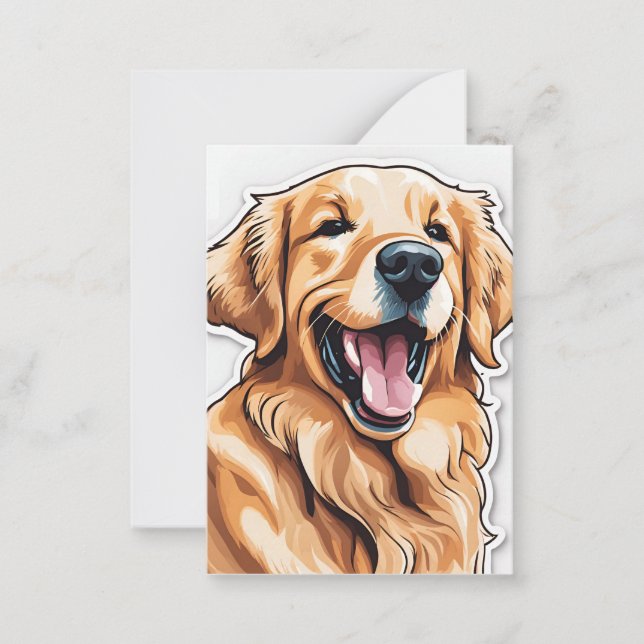 Golden Retriever | Leermeldung Mitteilungskarte (Vorderseite)