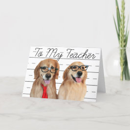 Golden Retriever Lehrer Wertschätzung Danke