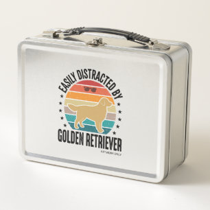 Golden Retriever Leicht Ablenkbar Vintage-Hundedes Metall Brotdose