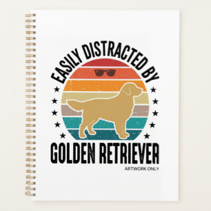 Golden Retriever Leicht Ablenkbar Vintage-Hundedes Planer