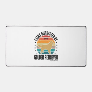 Golden Retriever Leicht Ablenkbar Vintage-Hundedes Schreibtischunterlage