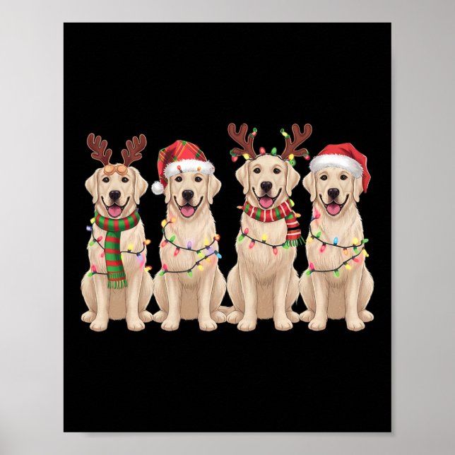 Golden Retriever Light Golden Dog Christ Poster (Vorne)
