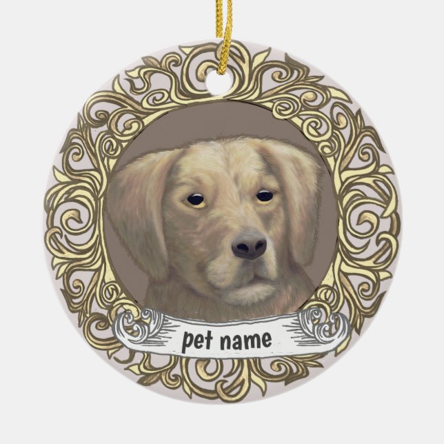 Golden Retriever Love Memory Ornament (Vorne)