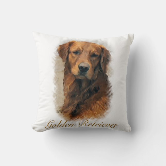 Golden Retriever Lovers Kunst und Kultur Kissen (Vorderseite)