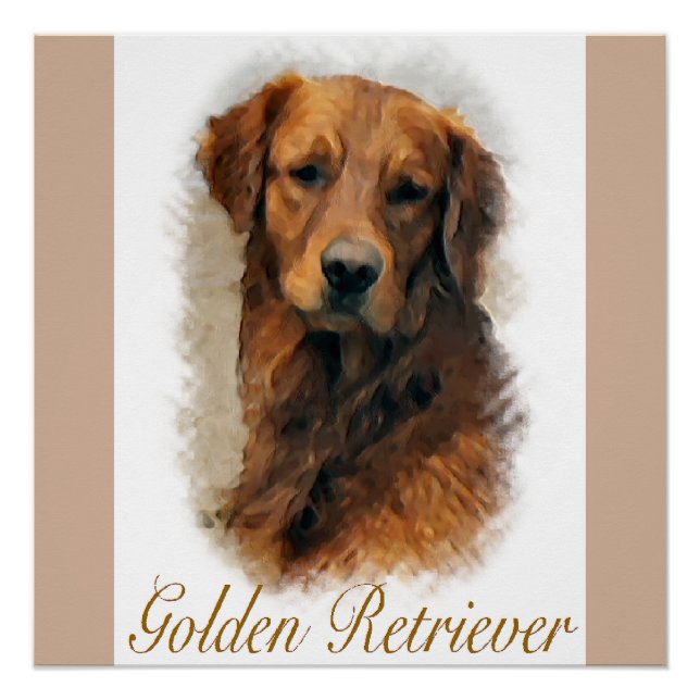 Golden Retriever Lovers Kunst und Kultur Poster (Vorderseite)