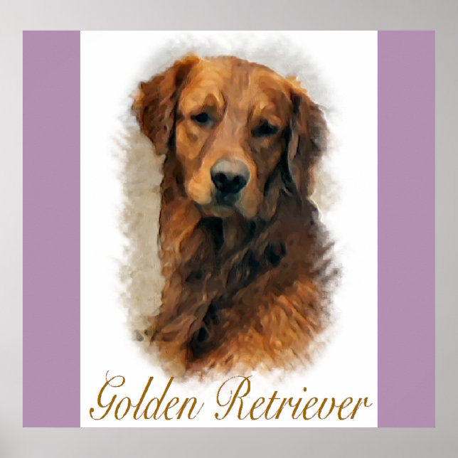 Golden Retriever Lovers Kunst und Kultur Poster (Vorne)