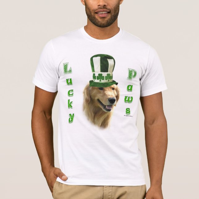 Golden Retriever Lucky Paws T-Shirt (Vorderseite)