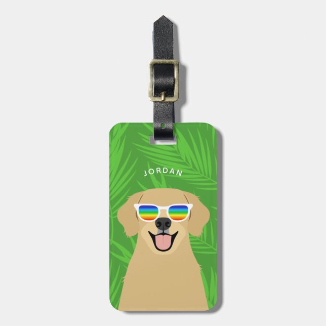 Golden Retriever Luggage Tags Gepäckanhänger (Vorderseite vertikal)