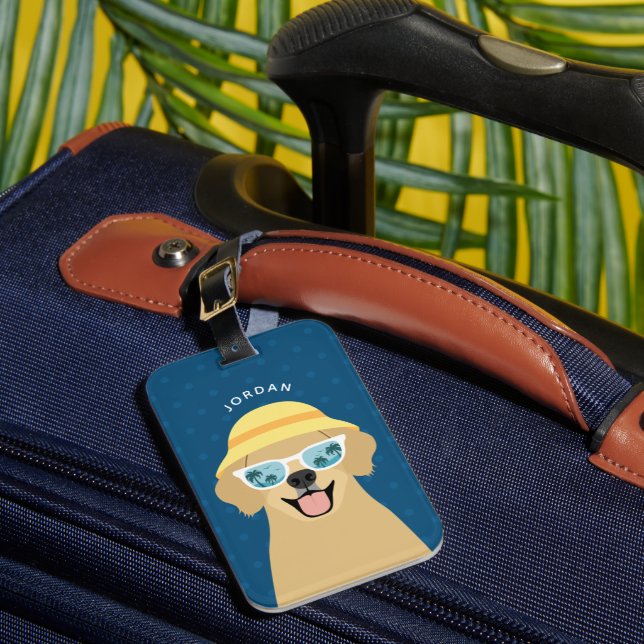 Golden Retriever Luggage Tags Gepäckanhänger (Vorderseite Insitu 1)