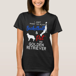 Golden Retriever Lustiger Basketball Hundebesitzer T-Shirt