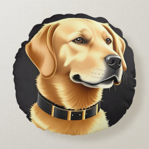 Golden Retriever Luxus-Geschenk für Haustierliebha Rundes Kissen