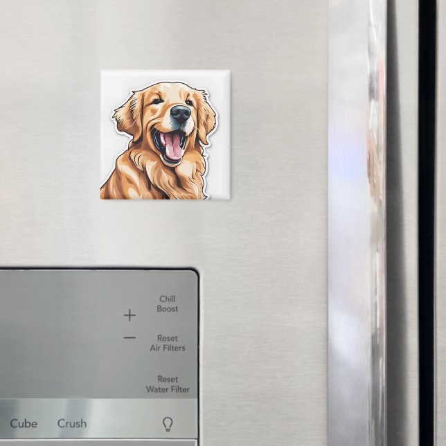 Golden Retriever Magnet (In Situ (Kühlschrank))