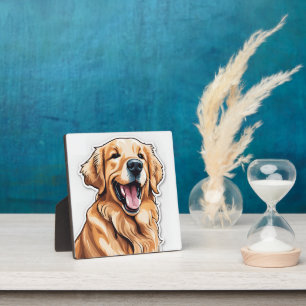 Golden Retriever Malerei   Hund Haustier Tischkuns Fotoplatte