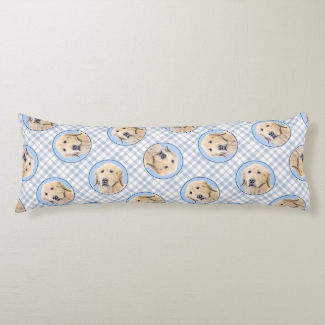 Golden Retriever Malerei Niedlich Original Hunde K Seitenschläferkissen (Vorderseite)