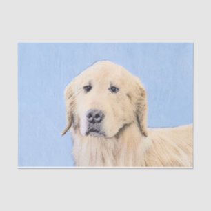 Golden Retriever Malerei - Niedliche Original Hund Seidenpapier