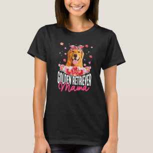 Golden Retriever Mama Blume Bandana Dog Mother T-Shirt