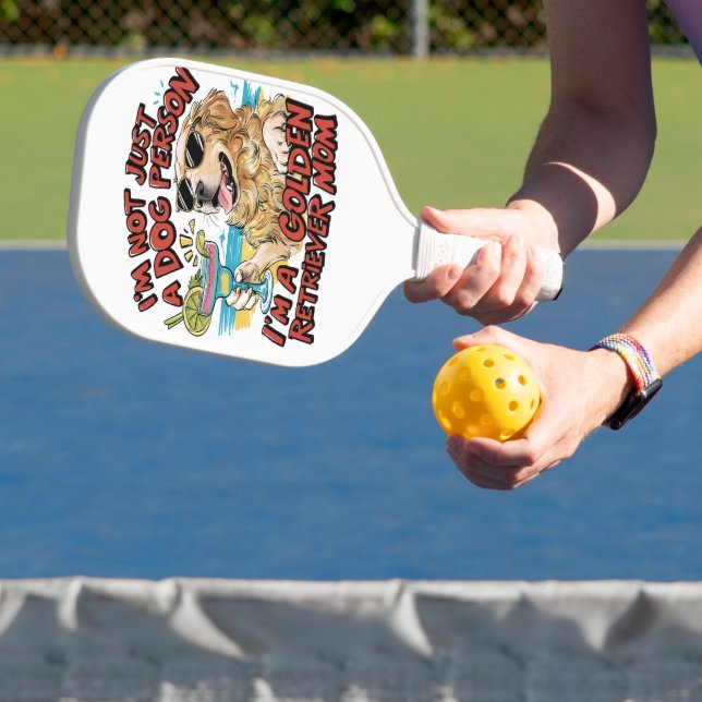 Golden Retriever Mama Cartoon Pickleball Schläger (InSitu)