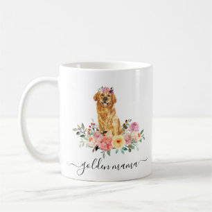 Golden Retriever Mama Floral  Kaffeetasse