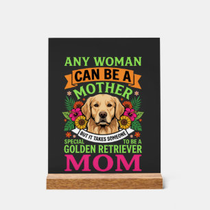 Golden-Retriever-Mama Floraler Hundeliebhaber Acrylschild