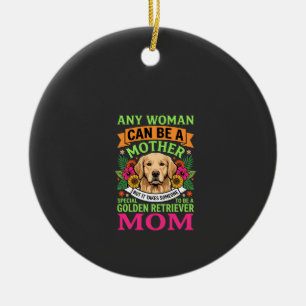 Golden-Retriever-Mama Floraler Hundeliebhaber Keramik Ornament