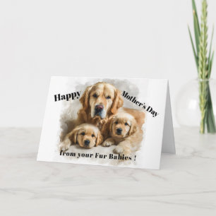 Golden Retriever Mama Frohen Muttertag Niedliches Karte