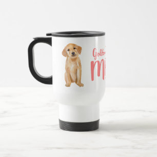 Golden Retriever Mama Geschenk Wasserfarbe Welpe H Reisebecher