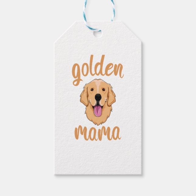 Golden Retriever Mama Geschenkanhänger (Vorderseite)