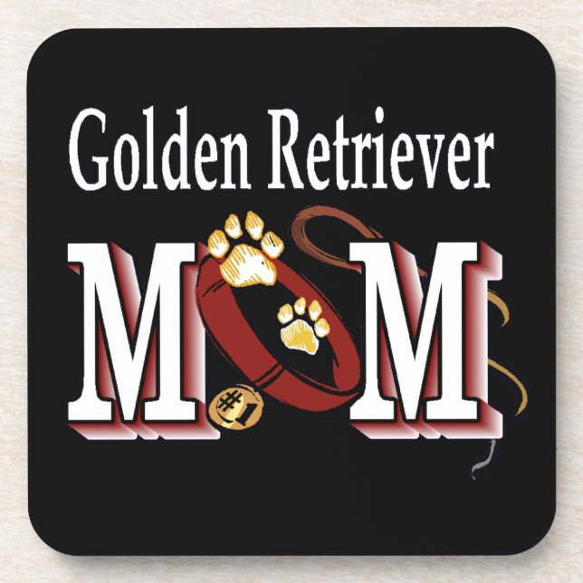 Golden Retriever Mama Geschenke Getränkeuntersetzer (Vorderseite)
