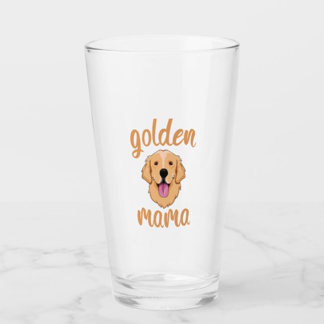 Golden Retriever Mama Glas (Vorderseite)