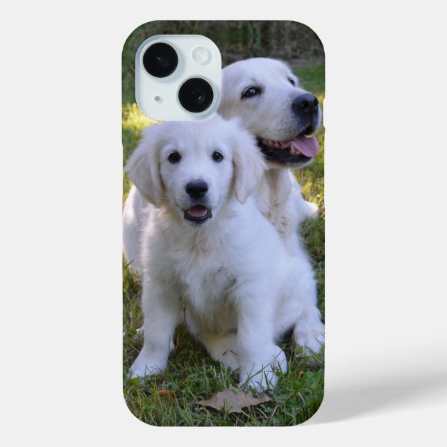 Golden Retriever Mama Hund und Welpe Case-Mate iPhone Hülle (Rückseite)