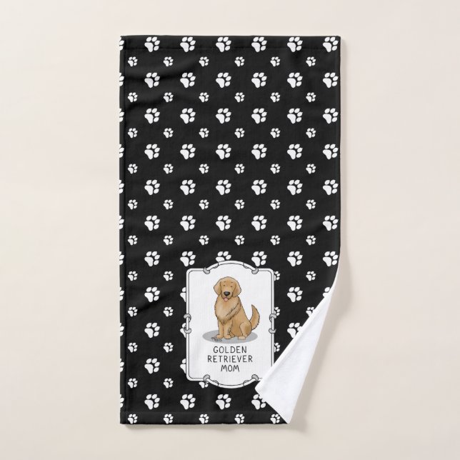 Golden Retriever Mama - Hunde Mama Badhandtuch Set (Handtuch)