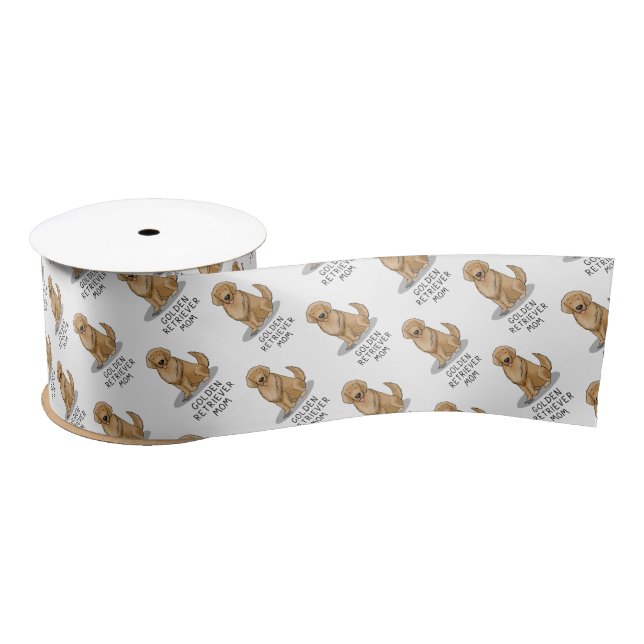 Golden Retriever Mama - Hunde Mama Satinband (Spule)