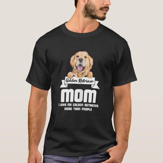 Golden Retriever Mama Liebe Goldene Flüsse T-Shirt (Vorderseite)