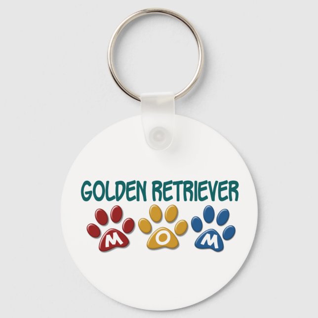 GOLDEN RETRIEVER Mama Pfosten Print 1 Schlüsselanhänger (Vorderseite)