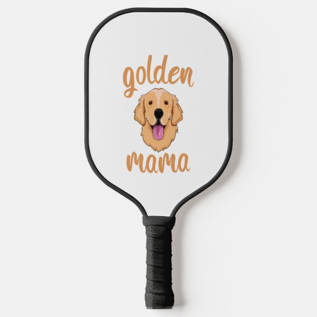 Golden Retriever Mama Pickleball Schläger (Vorderseite)