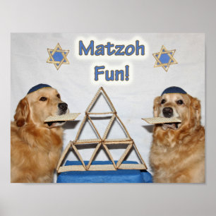 Golden Retriever Matzoh Fun Pessach Poster