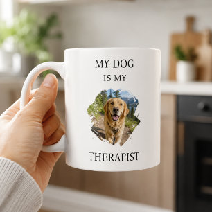 Golden Retriever Mein Hund ist mein Therapeut Foto Kaffeetasse
