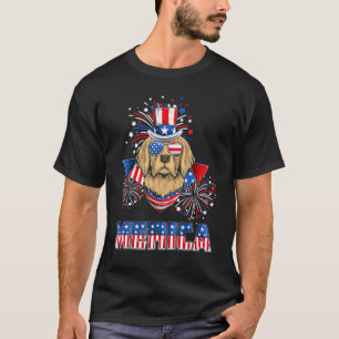 Golden Retriever Merica Feuerwerk 4. Juli Männer B T-Shirt