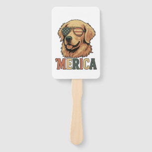 Golden Retriever 'Merica Sonnenbrille Fächer