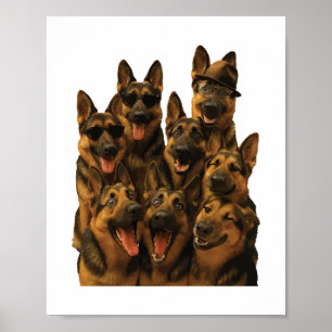 Golden Retriever 'Merica Sonnenbrille Poster