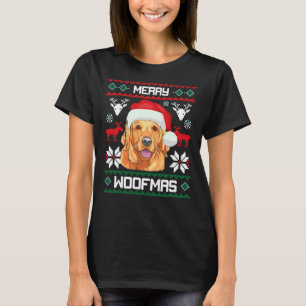 Golden Retriever Merry Woofmas Sweat Dog Christmas T-Shirt